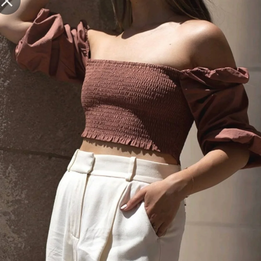 Wilfred Terracotta Crop Top - Picture 2 of 7